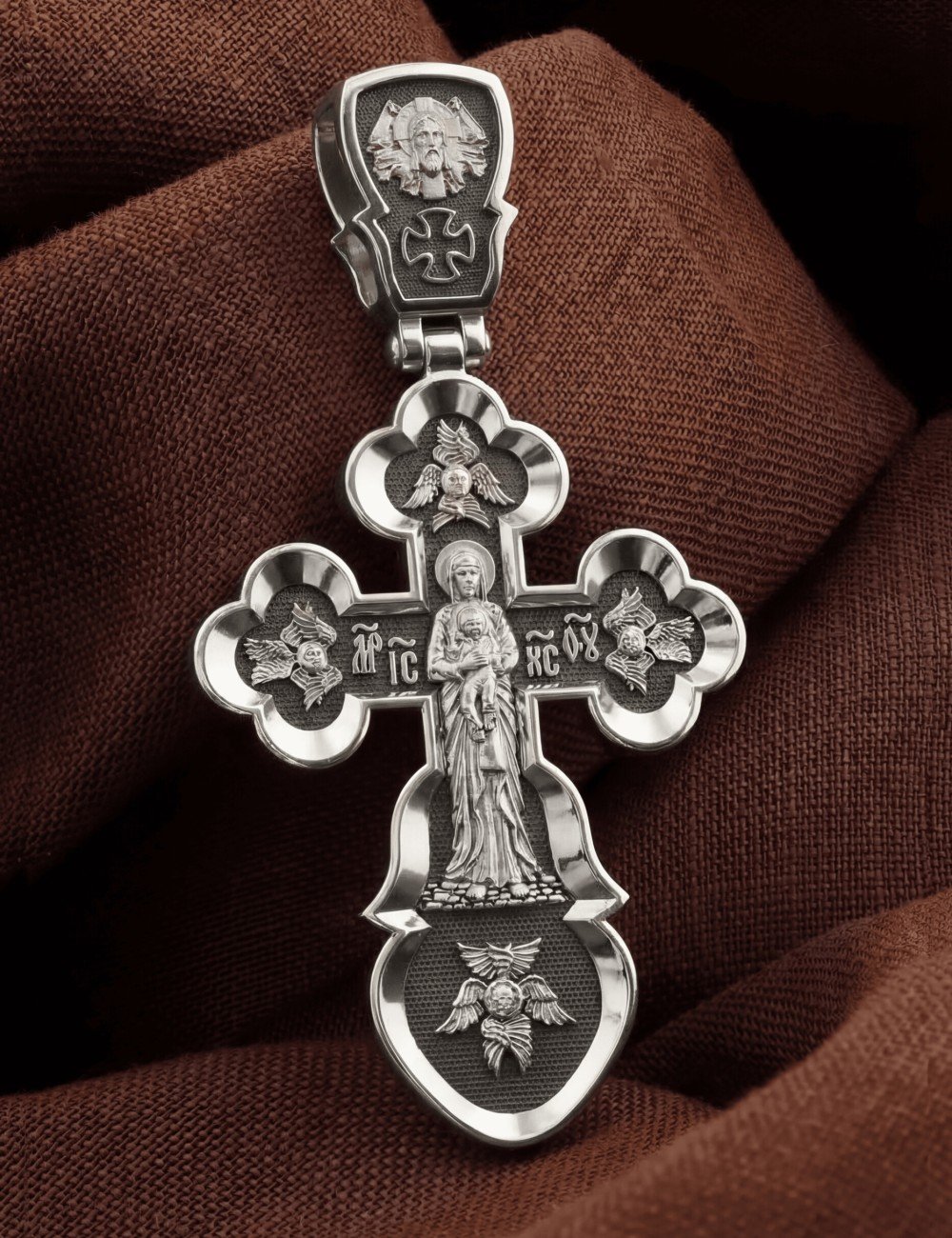 Крест из белого золота