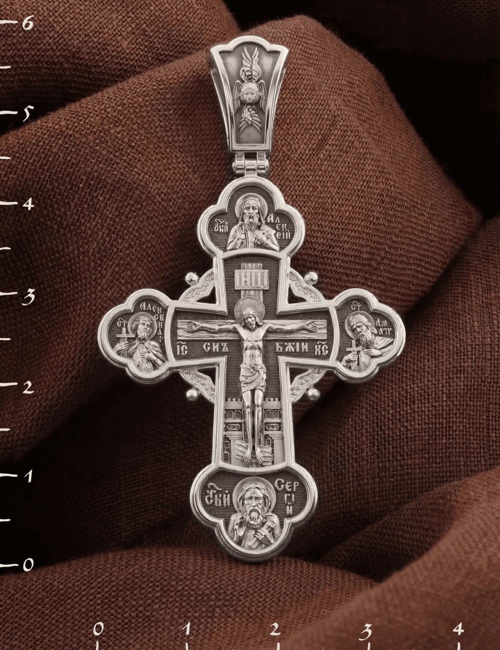 Крест из белого золота