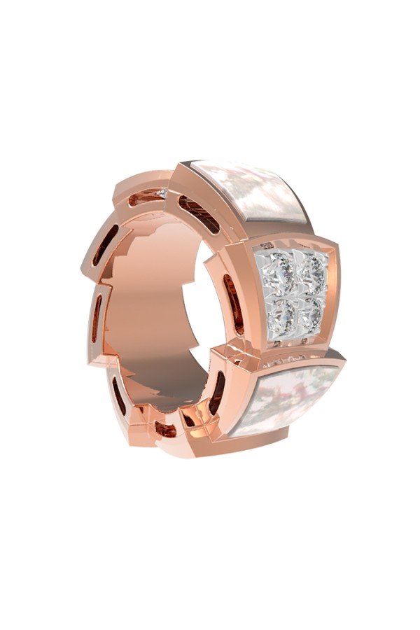 Подвеска из золота c бриллиантами и перламутром