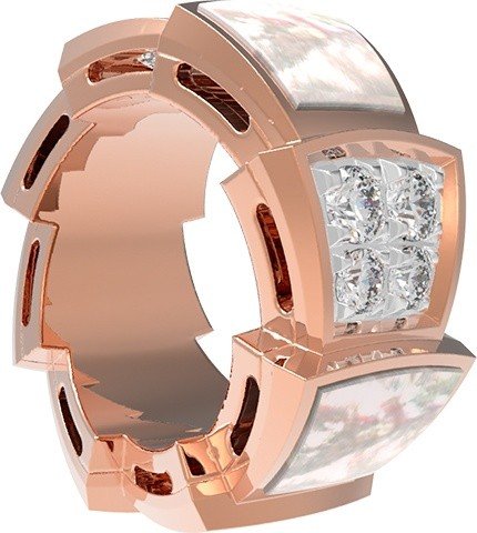 Подвеска из золота c бриллиантами и перламутром