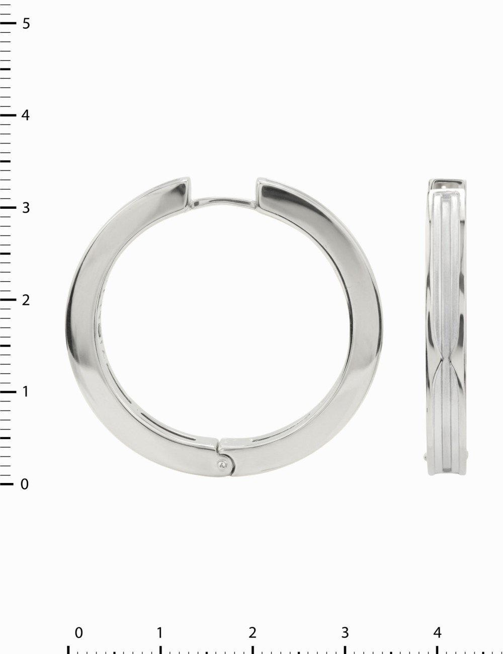 Серьги из белого золота c рубином