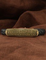 Браслет из лимонного золота c шнурком