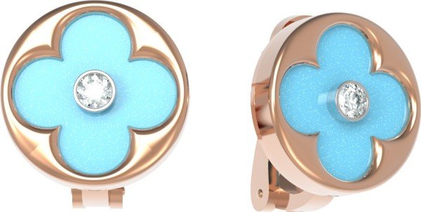 Серьги из золота c бриллиантами и бирюзой