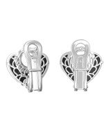 Серьги из белого золота c бриллиантами и ониксом