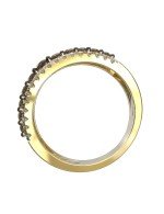 Кольцо из лимонного золота c бриллиантами