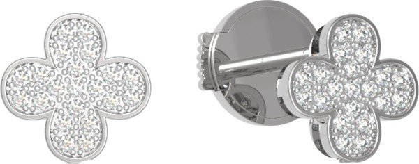 Серьги из белого золота c бриллиантами