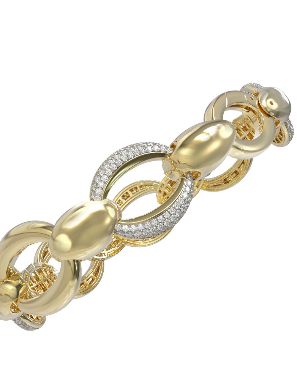 Браслет из лимонного золота c бриллиантами