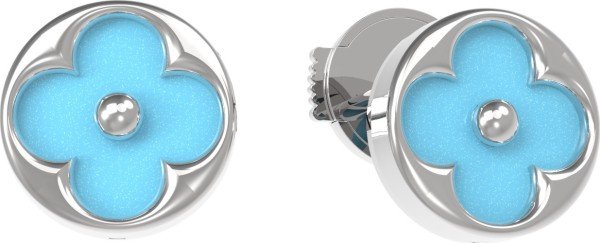 Серьги из белого золота c бирюзой