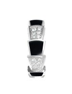 Кольцо из белого золота c бриллиантами и ониксом