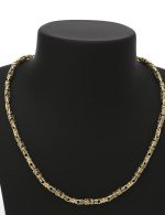 Цепь из лимонного золота c эбеновым деревом