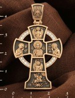 Крест из золота c бриллиантами
