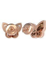 Серьги из золота c тигровым глазом и перламутром