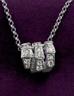 Подвеска из белого золота c бриллиантами