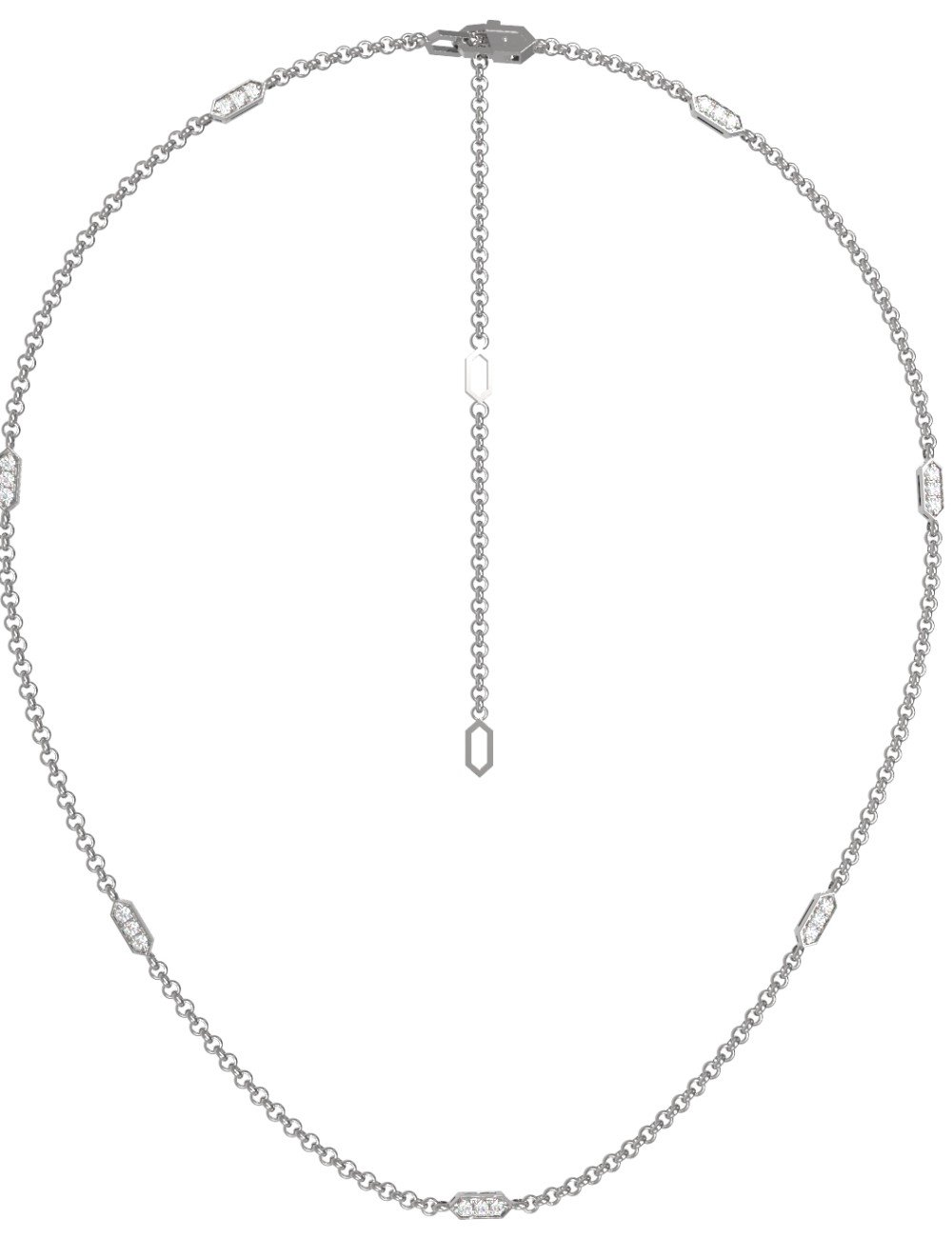 Колье из белого золота c бриллиантами