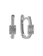 Серьги из белого золота c бриллиантами