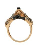 Кольцо из золота c эмалью