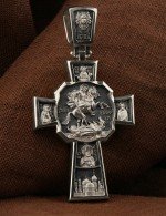 Крест из белого золота