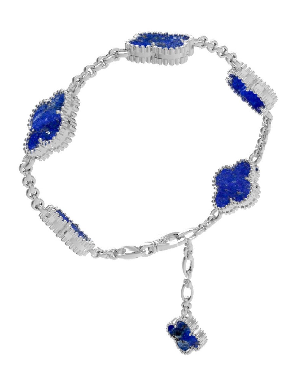 Браслет из белого золота c лазуритом