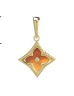 Подвеска из лимонного золота c тигровым глазом