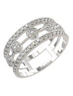 Кольцо из белого золота c бриллиантами