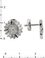 Серьги из белого золота c бриллиантами