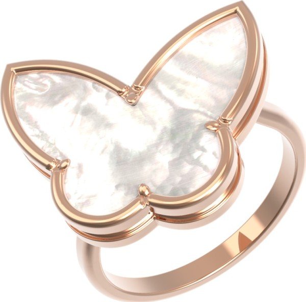 Кольцо из золота c перламутром