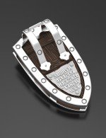 Образок из белого золота c эбеновым деревом