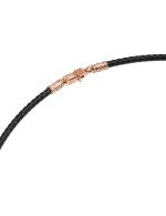 Гайтан из золота c кожаным шнурком