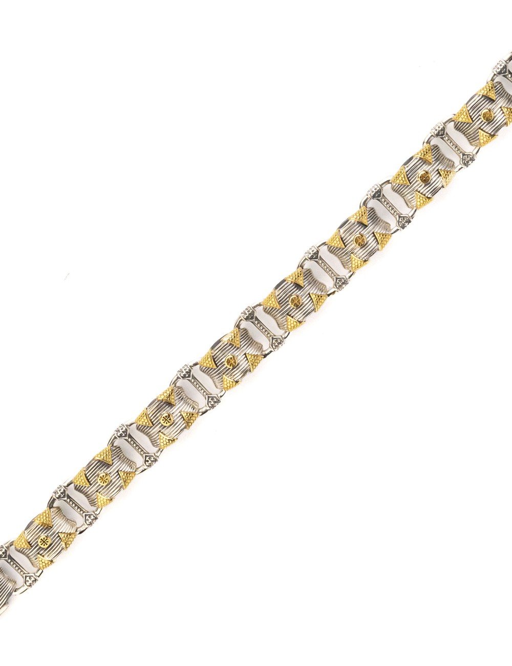 Браслет из серебра и золота c рубином