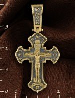 Крест из лимонного золота