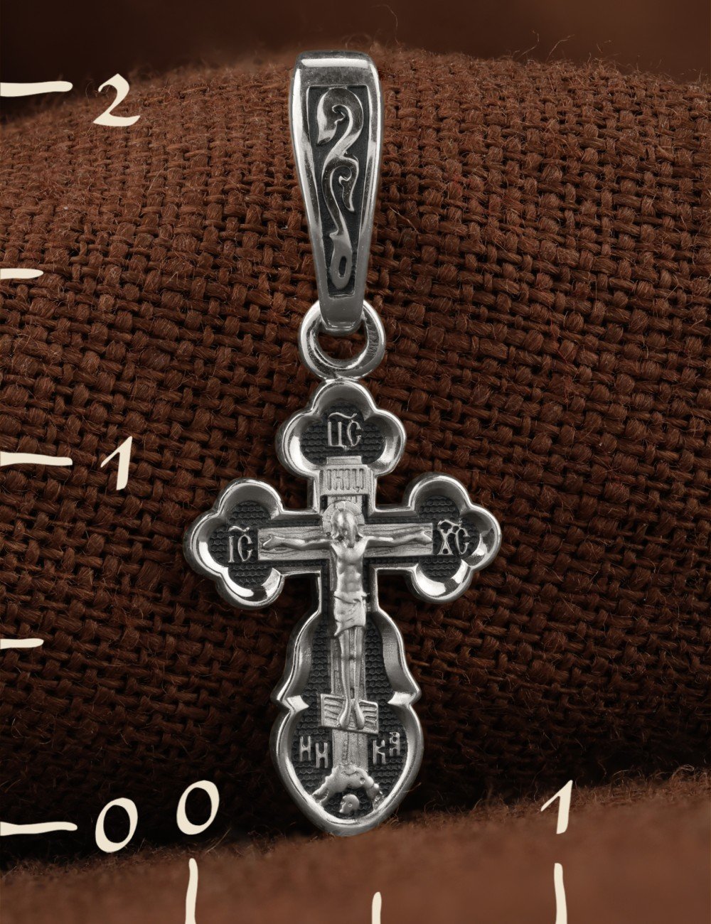 Крест из белого золота