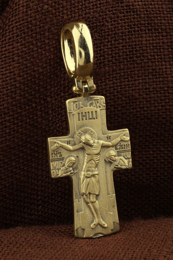 Крест из лимонного золота