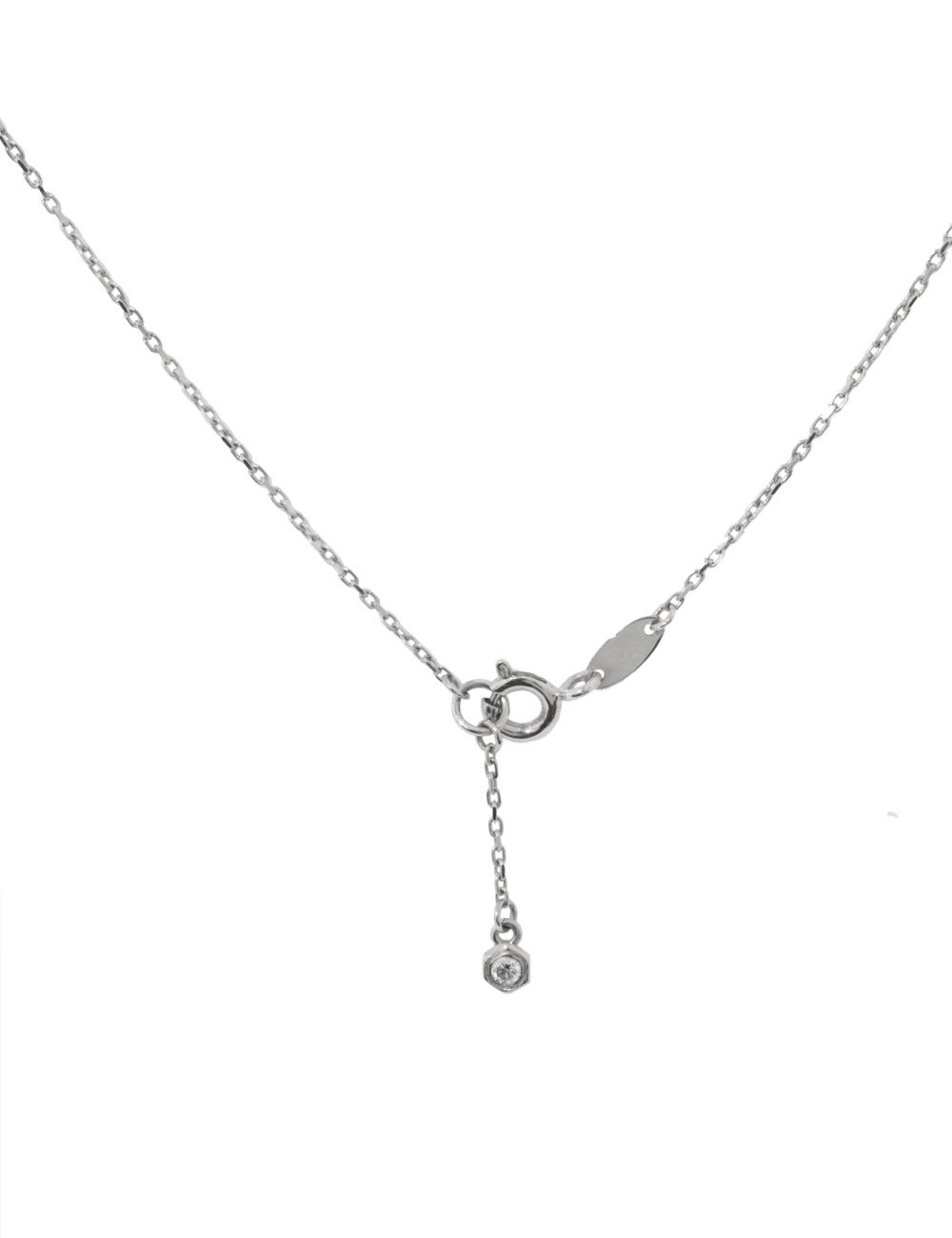 Колье из белого золота c бриллиантами и ониксом