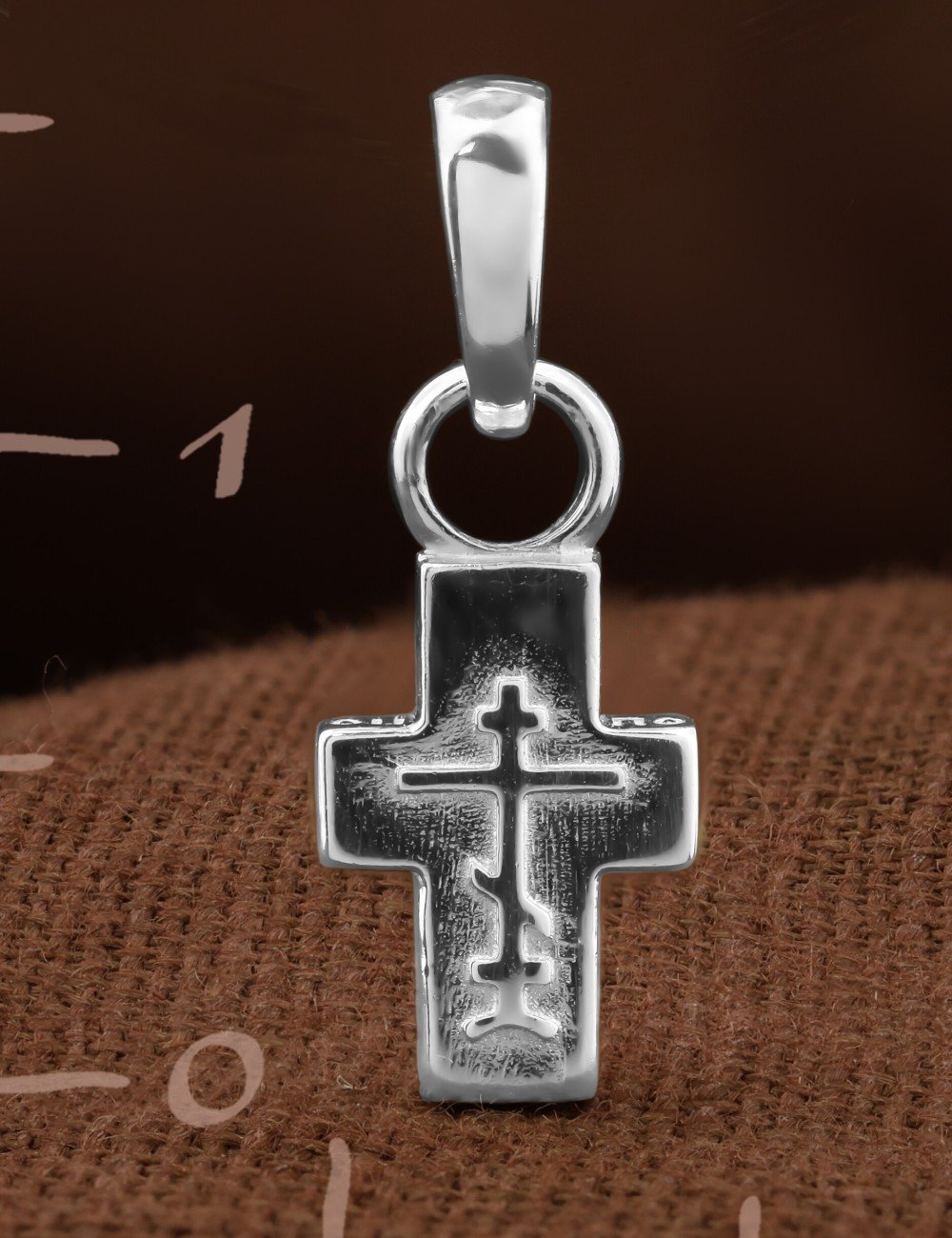Крест из белого золота