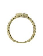 Кольцо из лимонного золота c бриллиантами и перламутром