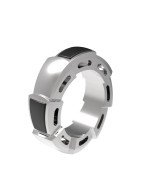 Подвеска из белого золота c ониксом