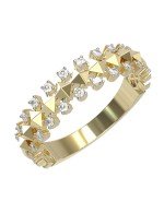 Кольцо из лимонного золота c бриллиантами