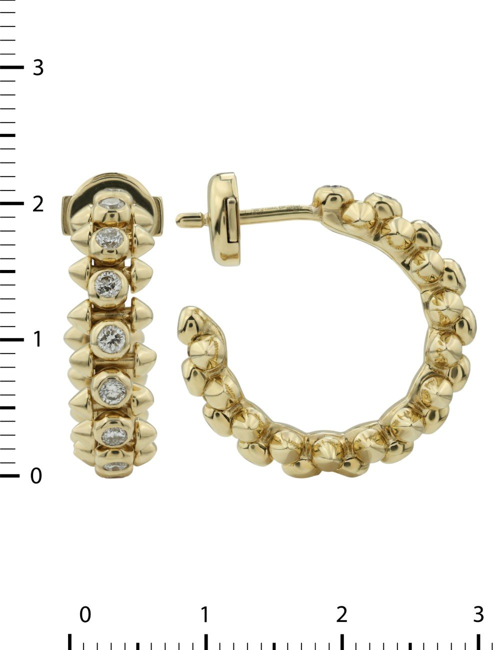 Серьги из лимонного золота c бриллиантами