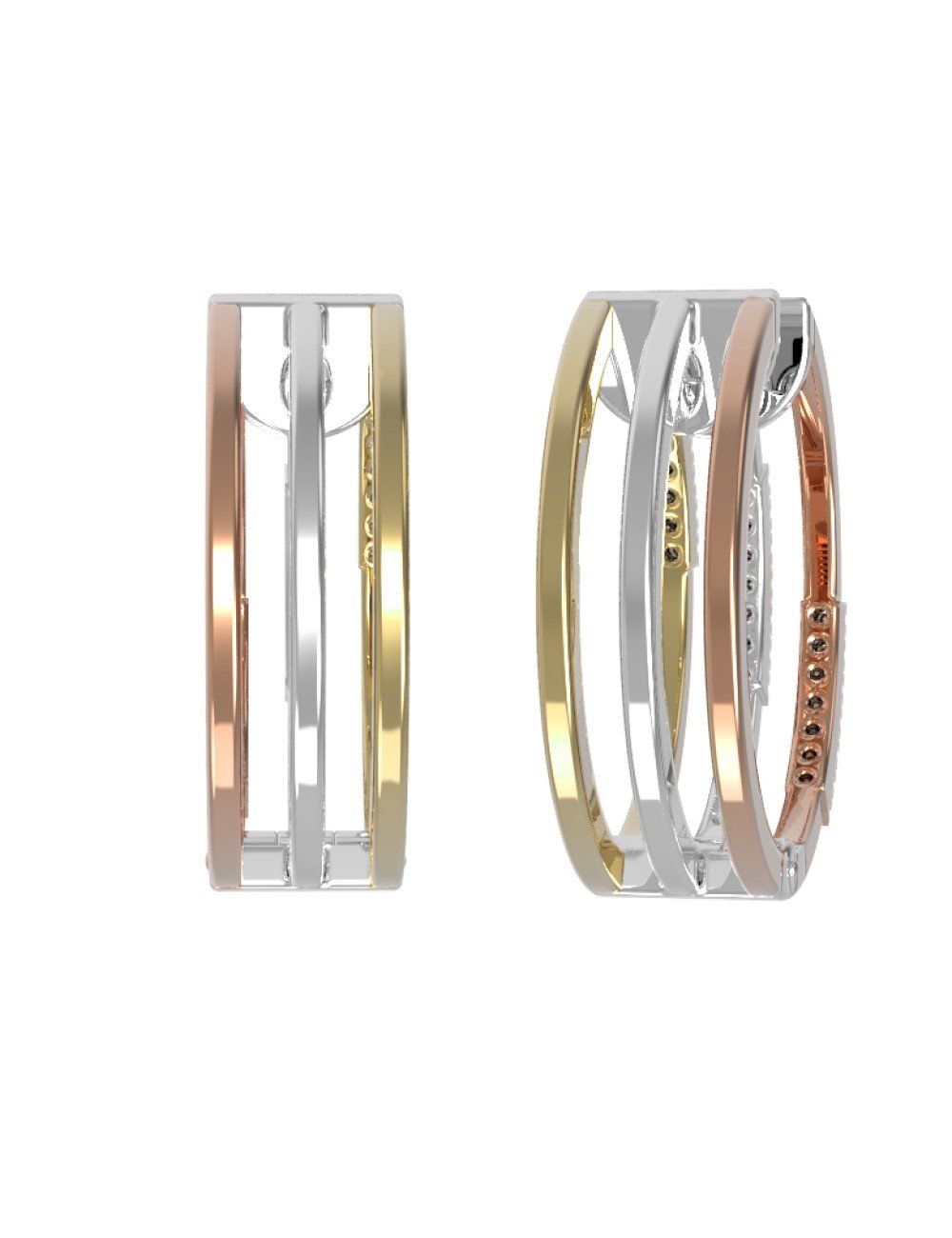 Серьги из белого золота c бриллиантами