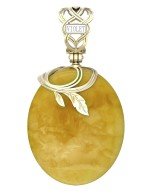 Подвеска из лимонного золота c росписным янтарём