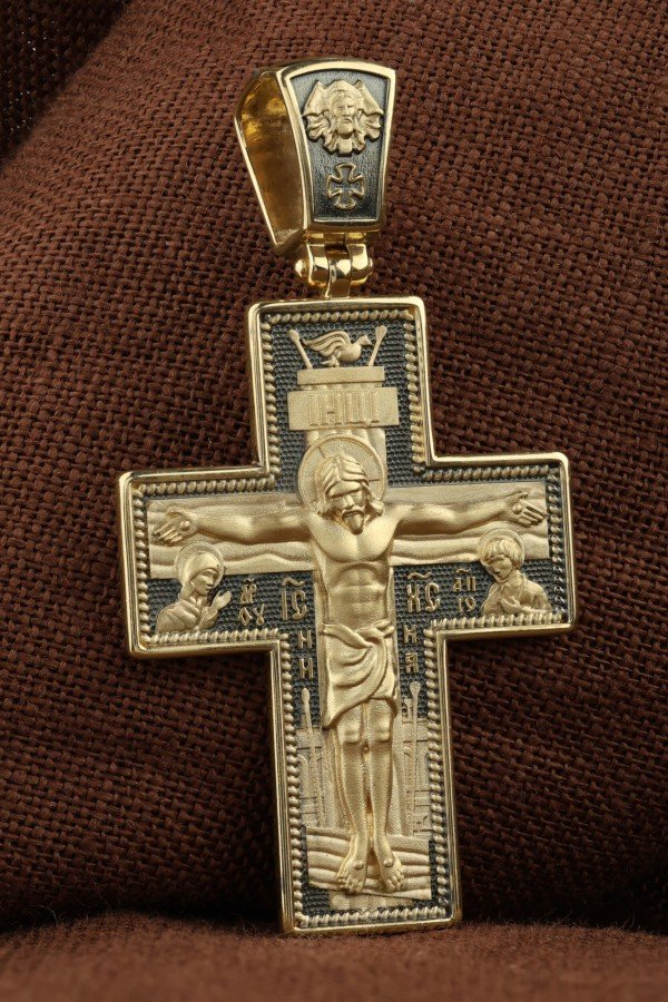 Крест из лимонного золота