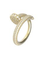 Кольцо из лимонного золота c бриллиантами