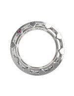 Кольцо из белого золота c бриллиантами и рубином