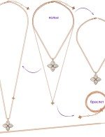 Колье из золота c бриллиантами и перламутром