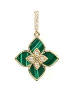 Подвеска из лимонного золота c бриллиантами и малахитом