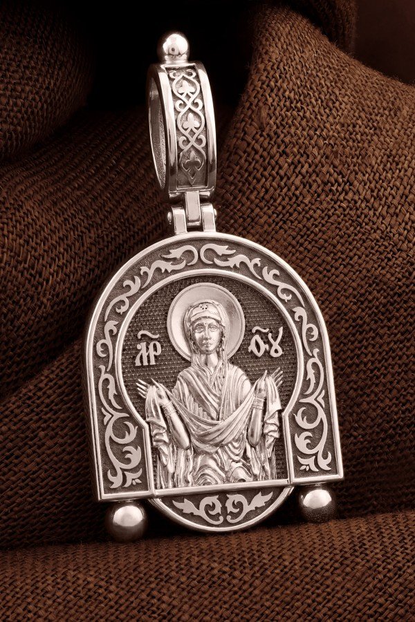 Образок из белого золота 585 пробы