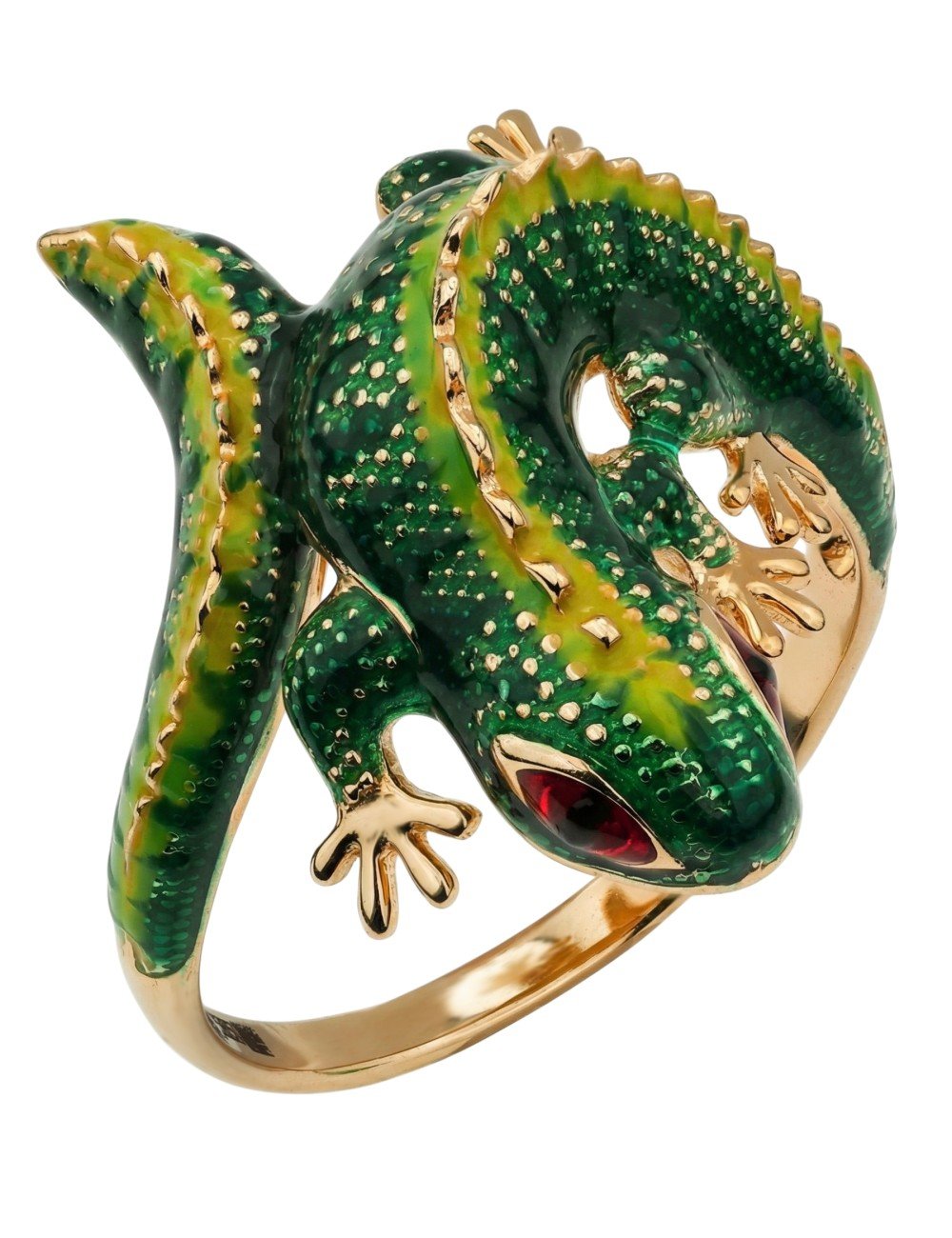 Кольцо из золота c эмалью