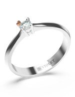 Кольцо из белого золота c бриллиантами