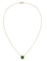 Колье из лимонного золота c малахитом