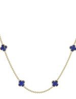 Колье из лимонного золота c лазуритом